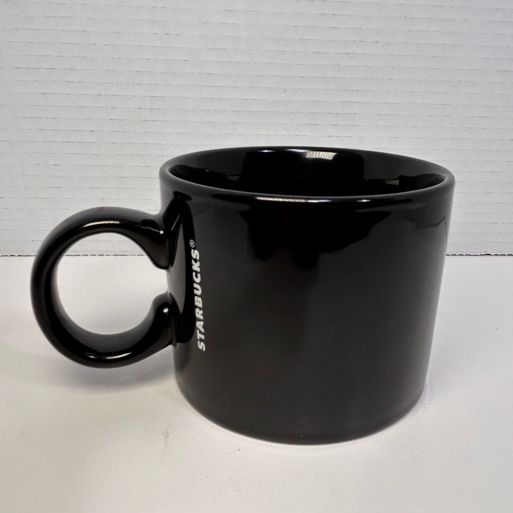 Starbucks Coffee Cup/Mug Black with White lettering 12 fl oz 2017